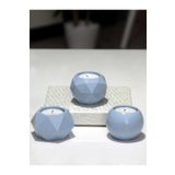 stonnish Tealight Beton Mumluk Set 3 Lü Blue M2M3M400