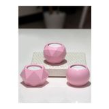 Stonnish Tealight Beton Mumluk Set 3 Lü Soft Pembe