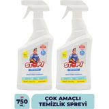 Stop Forte 2'li Sıvı Leke Çıkarıcı Seti - 750 ml, Güçlü Formül, Tüm Yüzeyler İçin Uygun, Türkiye'de Üretilmiştir
