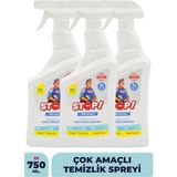 Stop Forte 3'lü Leke Çıkarıcı Sıvı 750 ml Uzun Süreli Koruma Sağlayan Çok Amaçlı Temizlik