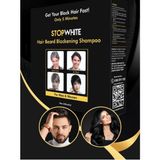 Stop White Stopwhite Saç Sakal Siyahlaştırıcı Beyazlık Giderici Şampuan Seti 400 ml