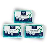 StopEver Fresh & Gliss Kürdanlı Diş İpi 3'lü Paket (150 Adet) | Nane Aromalı | Diş Arası Temizliği, Ağız Hijyeni ve Günlük Kullanım için İdeal | Plastik Kutulu ve Taşıma Kılıflı Hediyeli