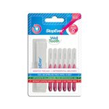 StopEver Well Tooth Arayüz Fırçası Size 0 | 0.4 mm Pembe, İnce Telli Diş Arası Fırçası, Taşıma Kutusu Hediyeli | Ortodontik Kullanıma Uygun | 6 Adet
