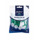 StopEver Well Tooth Kürdanlı Diş İpi Flosser 50'li Paket | Ergonomik Tasarım, Dayanıklı İplik, Nane Ferahlığı, Kilitli Ambalaj, Silky & Strong