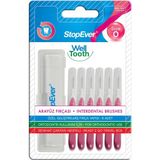 StopEver Well Tooth Metal Arayüz Fırçası ISO 0 0,4 mm Pembe 1 Adet – Plastik Kaplı, Aromasız, Dar Diş Aralıklarına Uygun