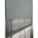 Stor Perde Desenli Lazer Kesim Kalın Kumaşlı ML105 220x260 Antrasit