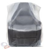 Storage Standard Depolama için Plastik Mobilya Kılıfları - Ağır Hizmet Tipi Plastik Sandalye Kılıfı Koruyucuları, Koltuk veya Yatma Koltuğu için Su Geçirmez ve Toz Geçirmez Şeffaf Hareketli Çantalar - Ekstra Büyük
