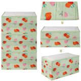 STORAGEIDEAS Şeffaf Kapaklı Saklama Torbaları, 3'lü Paket Su Geçirmez Giysi Saklama Kovaları Battaniye, Yorganlar, Çarşaflar, Yastıklar, Oyuncaklar, Şeftali için Dayanıklı Kulplu ve Fermuarlı