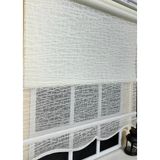 StorBurada Çift Mekanizmalı Beyaz Tül Ekru Stor Tek Kasada 2 Perde Kolay Montaj STB-100 - 170 x 260 cm