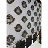 Storburada Çiftli Sistem Siyah Damask Tül & Ekru Stor Perde Stb45239-V107 Siyah 120 X 200
