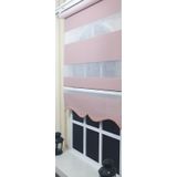 Storburada ST-003 Pembe Geniş Bantlı Etek Dilimli 100x200 Zebra Stor Perde