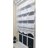 Storburada St 029 Beyaz 120x200 Baskılı Etek Dilimli Zebra Stor Perde