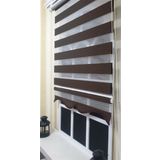Storburada ST 034 Kahverengi 110 x 200 Koyu Kahve Etek Dilimli Zebra Stor Perde