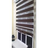 Storburada ST 034 Kahverengi 60 x 200 Koyu Kahve Etek Dilimli Zebra Stor Perde