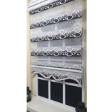 Storburada ST 039 Kahverengi 30 x 200 Beyaz Gümüş Simli Renk Geçişli Etek Dilimli Zebra Stor Perde