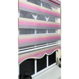 Storburada ST-046 Pembe Gri Renk Geçişli Etek Dilimli 120x200 Zebra Stor Perde