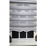 Storburada St 048 130 x 200 Gri Renk Geçişli Etek Dilimli Zebra Stor Perde