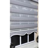 Storburada St 048 140 x 200 Gri Renk Geçişli Etek Dilimli Zebra Stor Perde