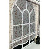 Storburada STB-106 Pembe Baskı Çift Mekanizmalı Desenli Tül 80x260 cm Stor Perde
