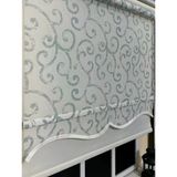 Storburada STB-107 Gri Yeşil Baskı Çift Mekanizmalı Desenli Tül 200x200 cm Stor Perde