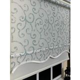Storburada STB-107 Gri Yeşil Baskı Çift Mekanizmalı Desenli Tül 90x200 cm Stor Perde