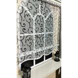 Storburada STB-108 Gri Baskı Çift Mekanizmalı Desenli Tül 80x200 cm Stor Perde