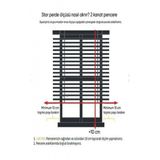 Storburada STB-400-V15 40 x 200 Siyah Etek Dilimli Zebra Stor Perde