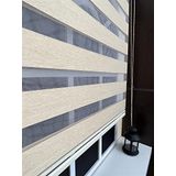 Storburada STB-400V03-PD 200x200 Zebra Stor Sert Plastik Kasalı Sütlü Kahve Perde