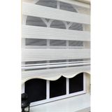 Storburada STB-481 Pliseli Zebra Ekru Etek Dilimli 150x260 cm Stor Perde