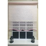 Storburada STB2015-V12 Çift Mekanizmalı Tül Pembe Ekru 170x260 cm Stor Perde