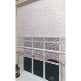 Storburada STB2015-V12 Çift Mekanizmalı Tül Pembe Ekru 180x200 cm Stor Perde