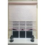 Storburada STB2015-V12 Çift Mekanizmalı Tül Pembe Ekru 70x200 cm Stor Perde