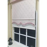 Storburada STB2015-V15 Çift Mekanizmalı Tül Pembe Ekru 180x260 cm Stor Perde