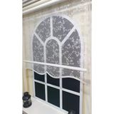 Storburada STB4003 Beyaz Çiçekli Tül Ekru 110x260 cm Stor Perde