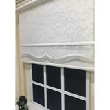 Storburada STB4003 Beyaz Çiçekli Tül Ekru 190x260 cm Stor Perde