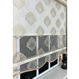 Storburada STB45239-V106 Çift Mekanizmalı Somon Tül Bej Ekru 80x200 cm Stor Perde