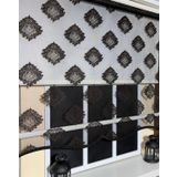 Storburada STB45239-V107 Çift Mekanizmalı Tül Ekru Siyah 120x200 cm Stor Perde