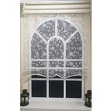 Storburada STB45248-V110 190x200 Çift Mekanizmalı Beyaz Tül Perde ve Ekru Stor Perde