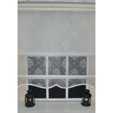 Storburada STB45252-V01 Çift Mekanizmalı Kirli Damask Tül Beyaz Ekru 100x260 cm Stor Perde