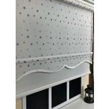 Storburada STB49000-V-01 Çift Mekanizmalı Puantiyeli Tül Beyaz Ekru 150x200 cm Stor Perde