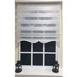 Storburada STB851-V-01 Zebra Çizgli Etek Dilimli Siyah 200x200 cm Stor Perde