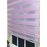 Storburada STB903 Zebra Organze Etek Dilimli Pembe Lila 190x260 cm Stor Perde