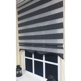 Storburada STB904 Zebra Organze Kırçıl Etek Dilimli Siyah 140x200 cm Stor Perde