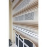 Storburada Zebra Renk Geçişli Açık Kahve Etek Dilimli STB 483 Kahverengi 170 X 200 Stor Plise Perde