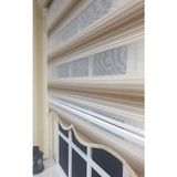 Storburada Zebra Renk Geçişli Açık Kahve Etek Dilimli STB 483 Kahverengi 170 X 260 Stor Plise Perde