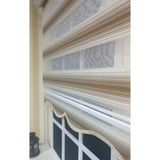 Storburada Zebra Renk Geçişli Açık Kahve Etek Dilimli STB 483 Kahverengi 200 X 200 Stor Plise Perde