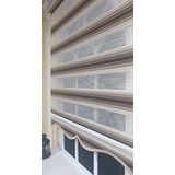 Storburada Zebra Renk Geçişli Kahve Etek Dilimli STB 484 Kahverengi 120 X 200 Stor Plise Perde
