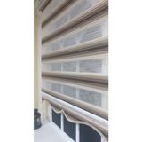 Storburada Zebra Renk Geçişli Kahve Etek Dilimli STB 484 Kahverengi 80 X 200 Stor Plise Perde