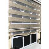 StorBurada Zebra Stor Perde Kahverengi Etek Dilimli Z-STB400V05 Kahverengi 30 x 200
