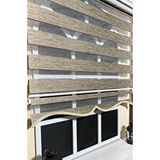 StorBurada Zebra Stor Perde Kahverengi Etek Dilimli Z-stb400v05